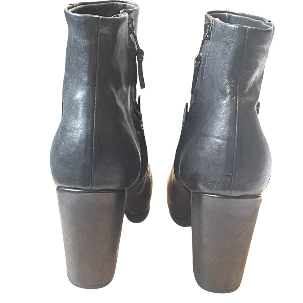 Rag & Bone Kendall Black Leather High Heel Ankle Boots Booties Size 8 - Picture 6 of 17